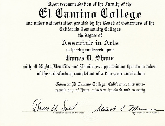 El Camino College Diploma