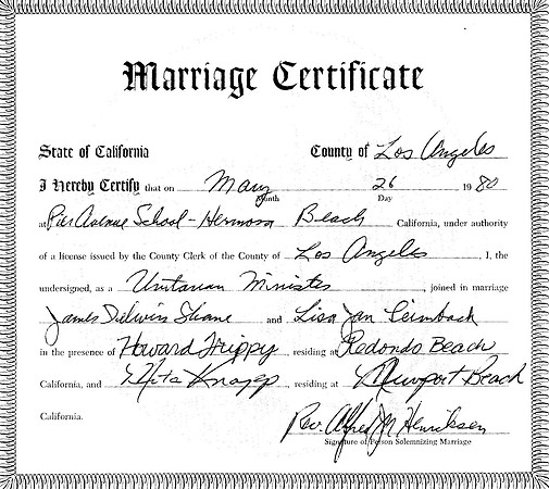 Marriage Certificate