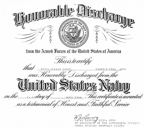 Navy Hon Discharge